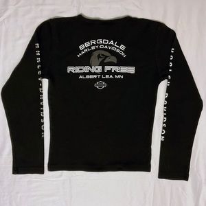 Harley-Davidson Long Sleeve Graphic Shirt. Women’s size Small. Bergdale HD.
